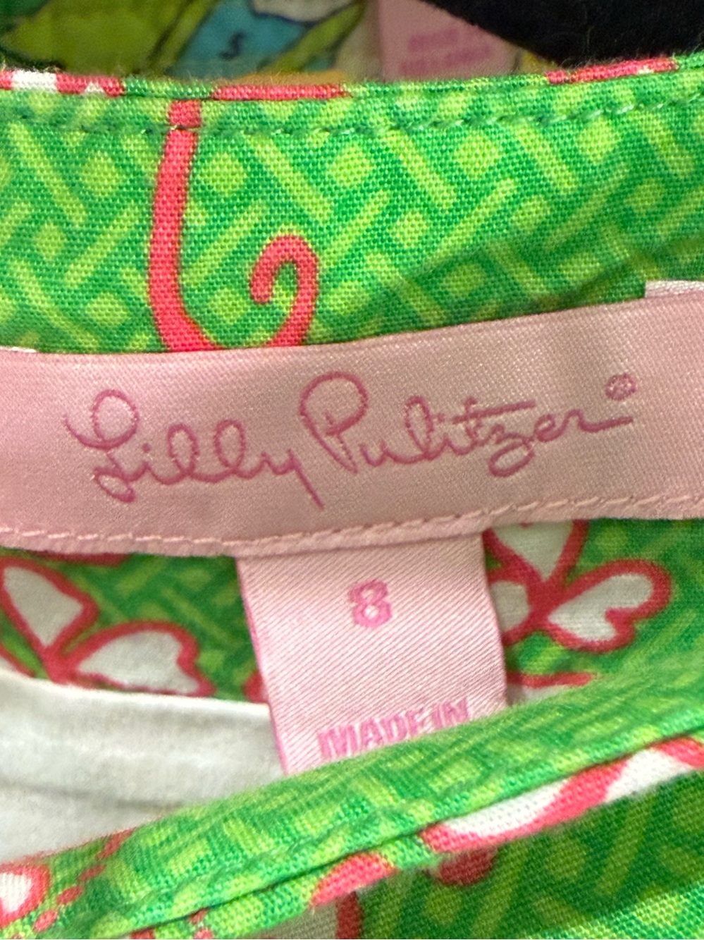 Lilly Pulitzer Green and Pink Floral Print Top - Picture 3 of 14